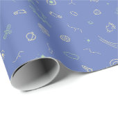 Space Doodle Lavendelblaue Geschenkpapier (Rolleneckpunkt)