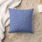 Space Doodle Muster Lavendel Blau Wurf Kissen (Decke)