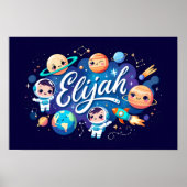 Space Dreams Elijah Wall Art Poster (Vorne)