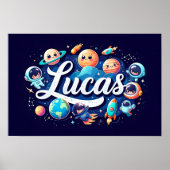 Space Dreams Lucas Wall Art Poster (Vorne)
