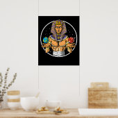Space Egyptian Pharaoh Poster (Küche)