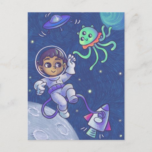 Space Encounter Postkarte (Vorderseite)