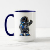 Space Engineers Cartoon Tasse - Blau (Links)