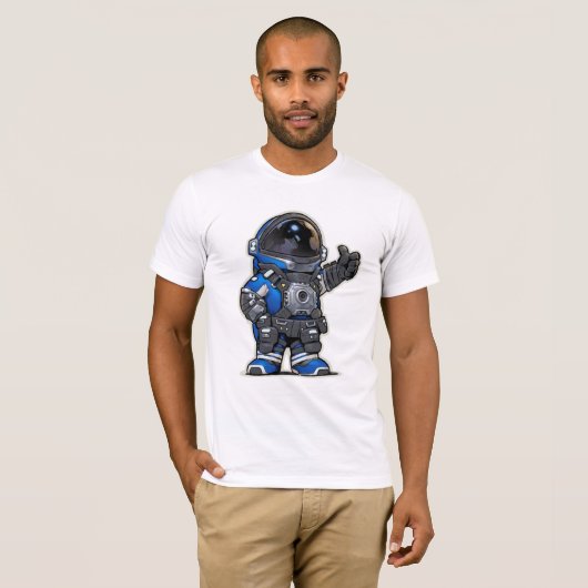 Space Engineers Cartoon Tshirt - Blue (Vorne ganz)