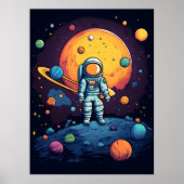 Space Explorer Art Poster (Vorne)