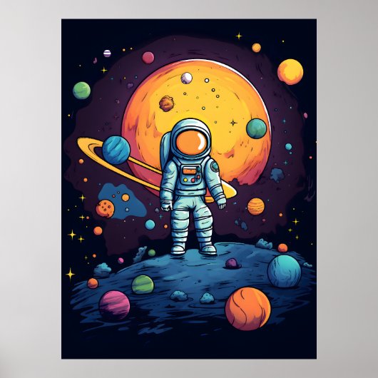 Space Explorer Art Poster (Vorne)