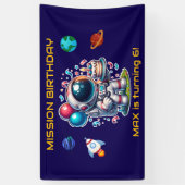  Space Explorer Astronaut Birthday Banner Boy (Vertikal)