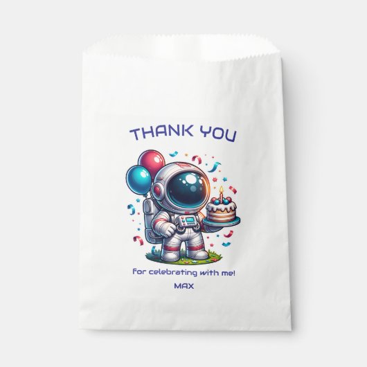  Space Explorer Astronaut Birthday Favor Bag Geschenktütchen (Vorderseite)