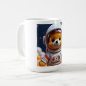 Space Explorer Bear Art Kaffeetasse (Vorderseite Links)