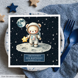 Space Explorer Bear Napkins für Junge Geburtstag Serviette