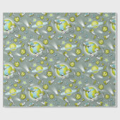 Space Explorer Birthday Geschenkpapier (Flach)