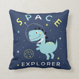 Space Explorer Dinosaur Kid's Cushion Kissen