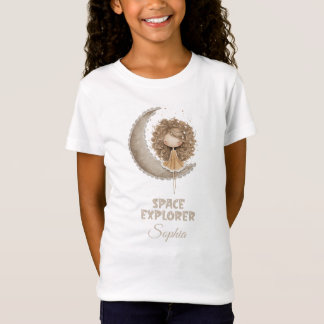 Space Explorer Fairy Moon Personalisierter Individ T-Shirt