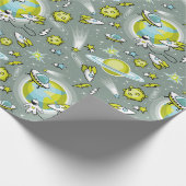 Space Explorer Geburtstag Geschenkpapier (Ecke)