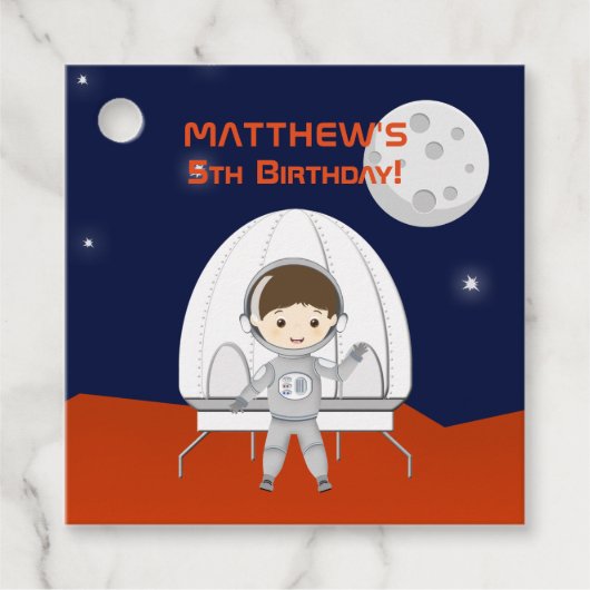 Space Explorer Geschenkanhänger (Vorderseite)