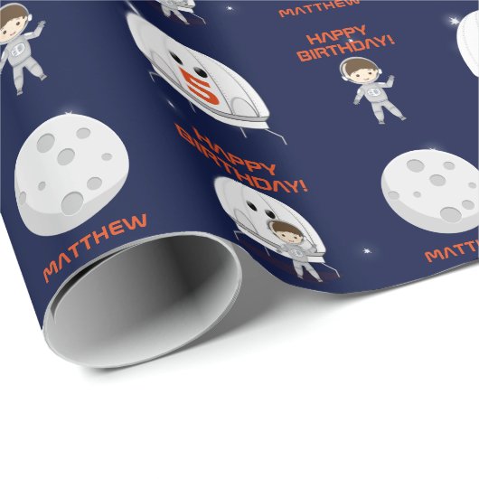 Space Explorer Geschenkpapier (Rolleneckpunkt)