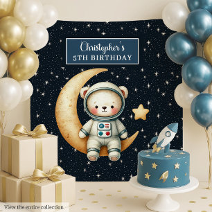 Space Explorer-Hintergrund für den Geburtstagskind Wandteppich