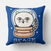 Space Explorer-Katze Kissen (Rückseite)