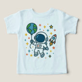 Space Explorer Kid - Astronaut mit Earth Balloon (Design Vorderseite)