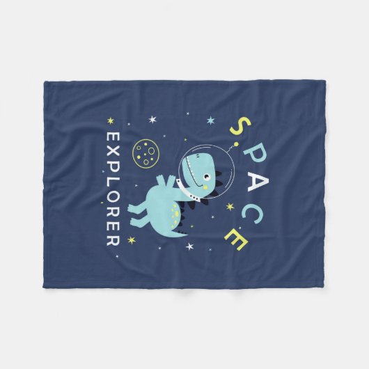 Space Explorer Kid's Fleece Blanket (Vorderseite (Horizontal))