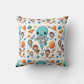 Space Explorer Kinder mit Niedlichen Außerirdische Kissen (Rückseite)