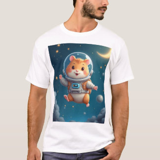 Space Explorer - Niedlicher Gerbil Astronaut T - S T-Shirt