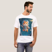 Space Explorer - Niedlicher Gerbil Astronaut T - S T-Shirt (Vorne ganz)