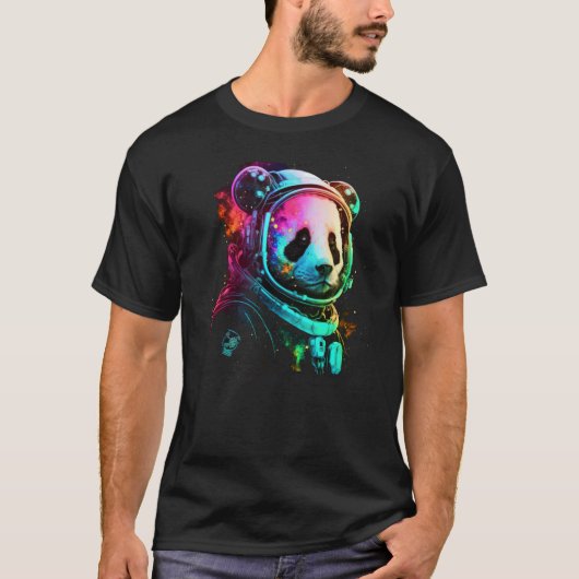 Space Explorer Panda Kosmischer Astronaut Cooler T T-Shirt (Vorderseite)