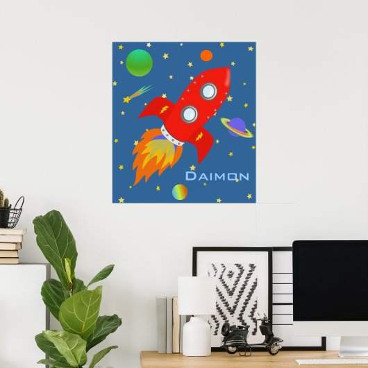 Space Explorer Personalisiert Poster (Heimbüro)