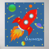 Space Explorer Personalisiert Poster (Vorne)