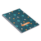 Space Explorer Personalisiertes SpiralNotebook Notizblock (Rechte Seite)