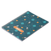 Space Explorer Personalisiertes SpiralNotebook Notizblock (Linke Seite)
