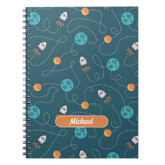 Space Explorer Personalisiertes SpiralNotebook Notizblock (Vorderseite)