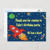 Space Explorer Thank You Postcard Postkarte (Vorne/Hinten)
