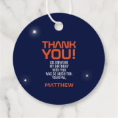 Space Explorer Vielen Dank Geschenkanhänger (Rückseite)