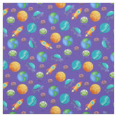 Space Explorers auf Royal Blue Stoff (Muster)