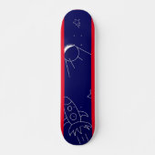 Space Explorers Blue & Red, 7 3/4" Skateboard Deck (Vorne)