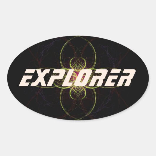 Space Explorwer von Alexandra Cook alias Linandara Ovaler Aufkleber (Vorderseite)
