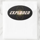 Space Explorwer von Alexandra Cook alias Linandara Ovaler Aufkleber (Tasche)
