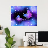 Space Fantasy Butterfets Cosmic Poster (Heimbüro)