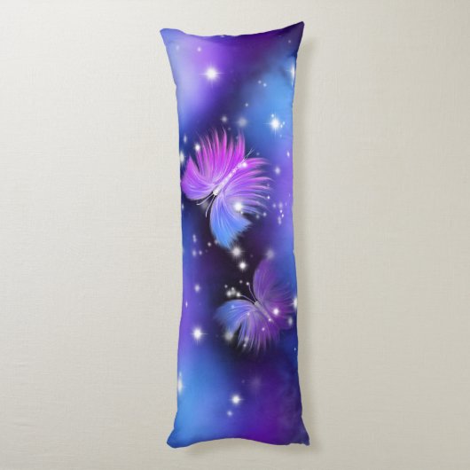 Space Fantasy Butterfets Cosmic Seitenschläferkissen (Rückseite (Vertikal))