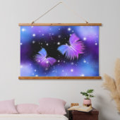 Space Fantasy Butterfets Cosmic Wandteppich Mit Holzrahmen (Schlafzimmer)