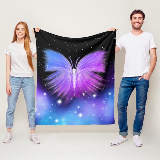 Space Fantasy Butterfly Kosmic Fleecedecke (Beispiel)