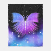 Space Fantasy Butterfly Kosmic Fleecedecke (Vorderseite)