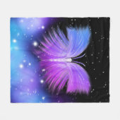 Space Fantasy Butterfly Kosmic Fleecedecke (Vorderseite (Horizontal))