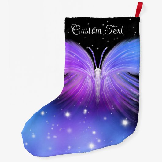 Space Fantasy Butterfly Kosmic Großer Weihnachtsstrumpf (Rückseite)