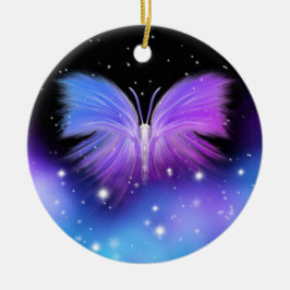 Space Fantasy Butterfly Kosmic Keramik Ornament