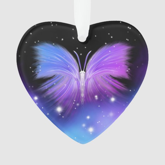 Space Fantasy Butterfly Kosmic Ornament (Vorderseite)