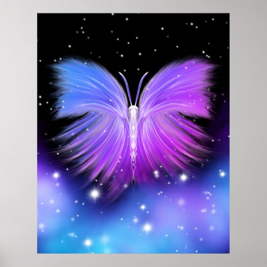 Space Fantasy Butterfly Kosmic Poster (Vorne)