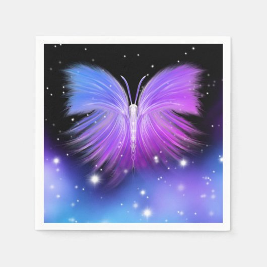 Space Fantasy Butterfly Kosmic Serviette (Vorderseite)